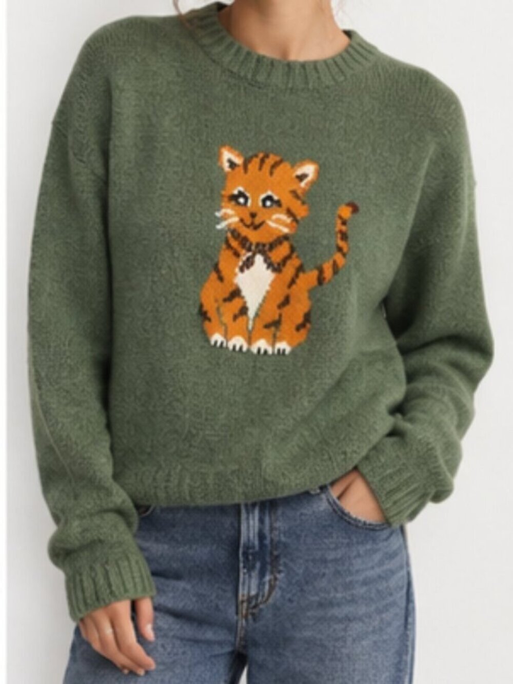 NWT Picture jacquard sweater